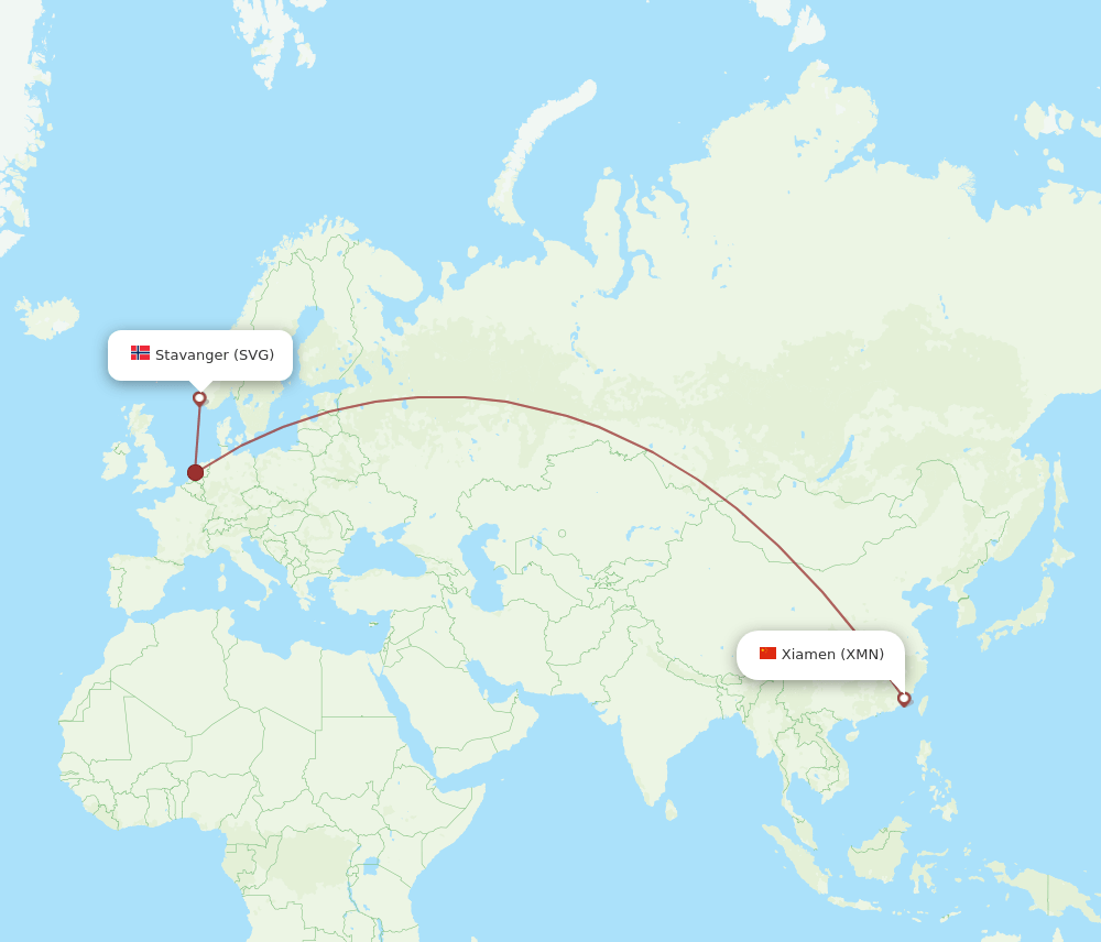 XMN-SVG flight routes