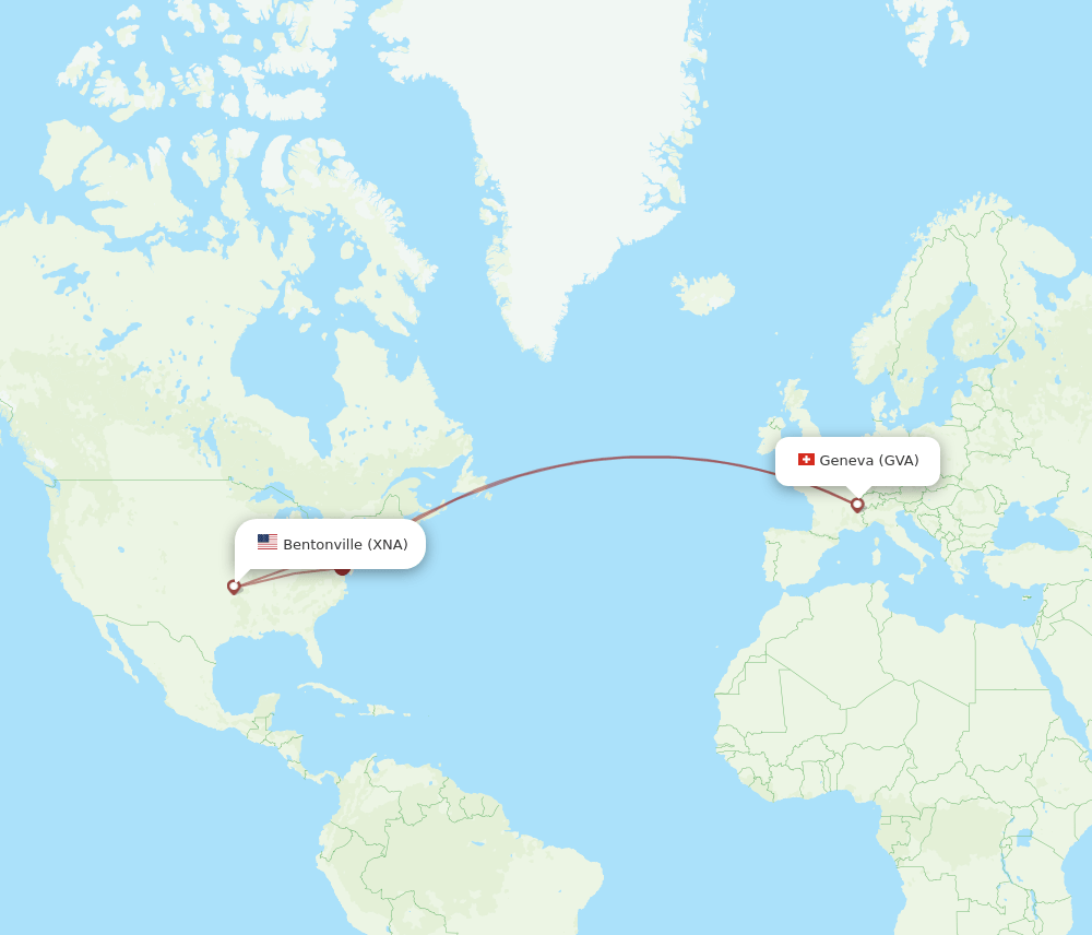 XNA-GVA flight routes