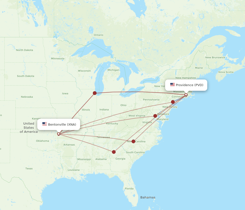 XNA-PVD flight routes