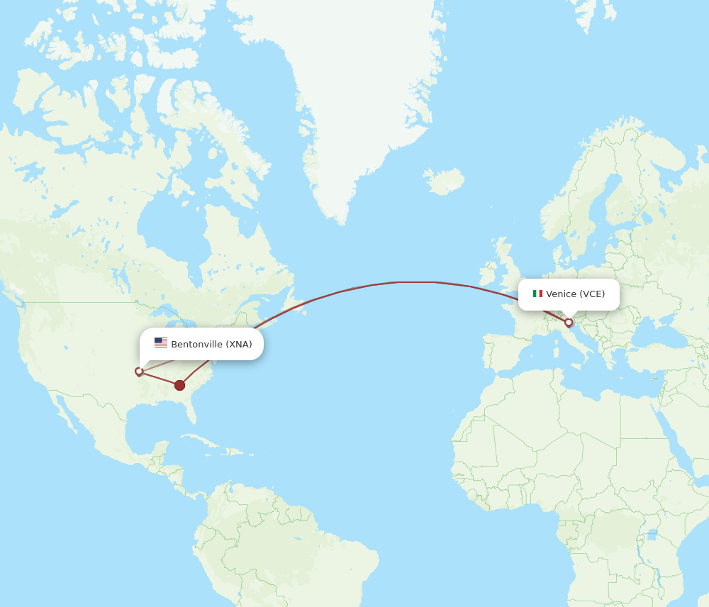 XNA-VCE flight routes