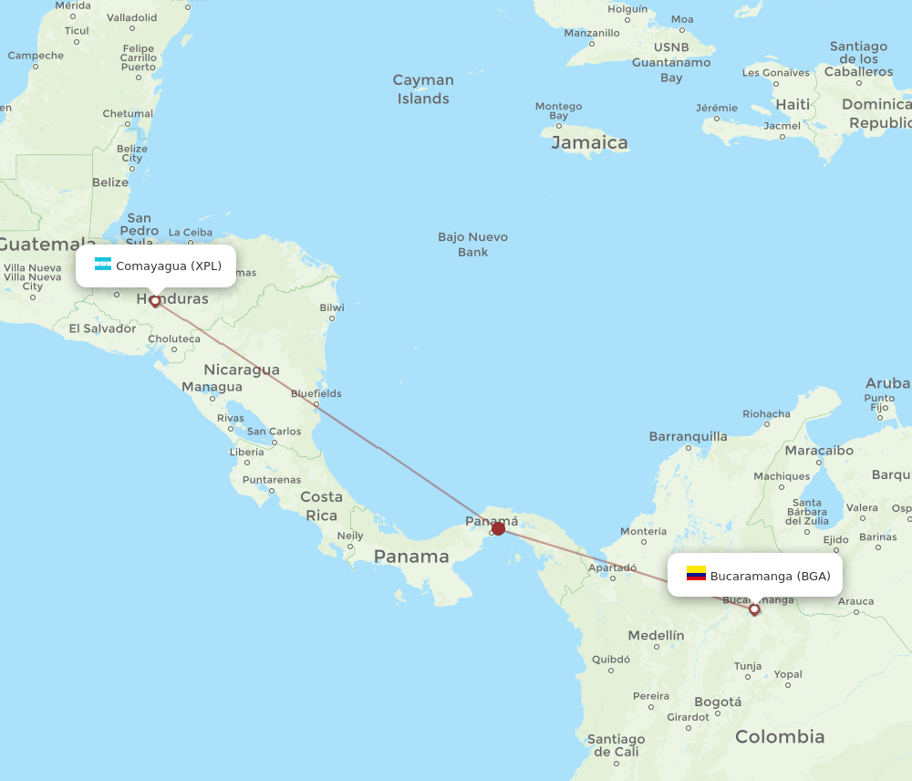 XPL-BGA flight routes