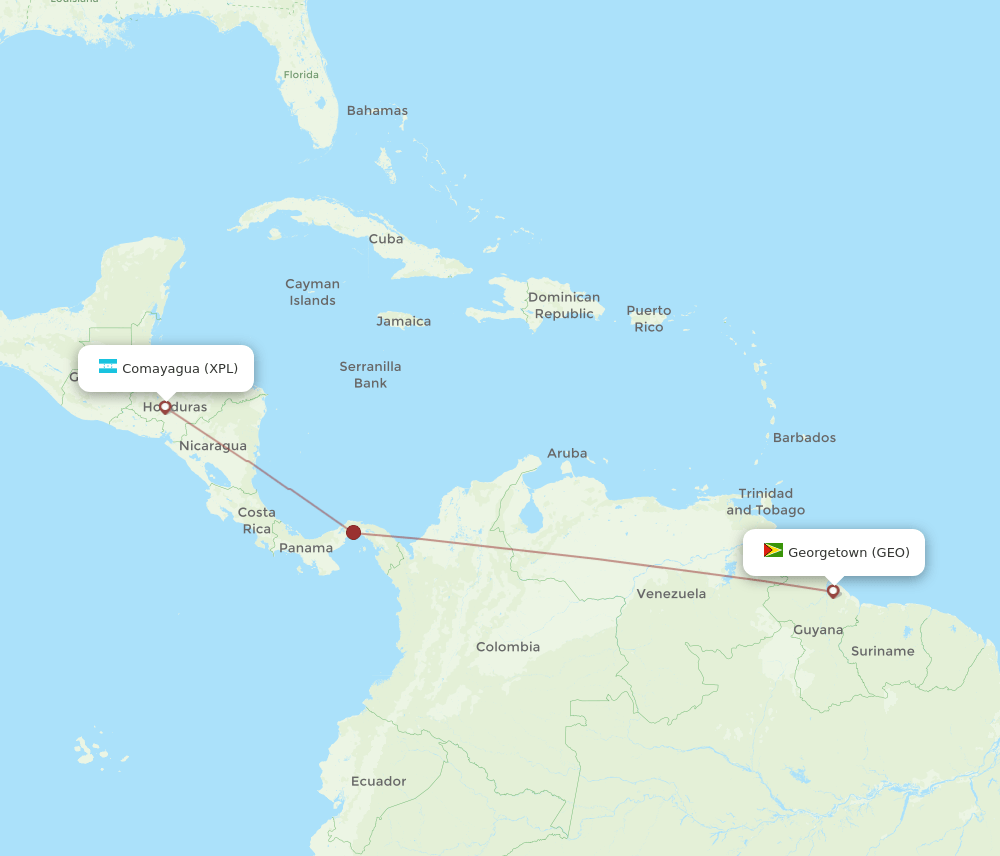 XPL-GEO flight routes
