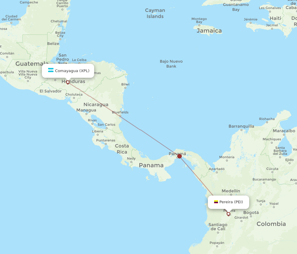 XPL-PEI flight routes