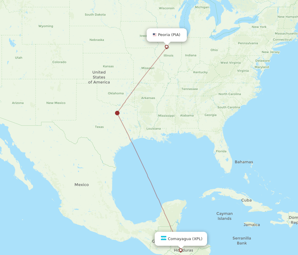 XPL-PIA flight routes