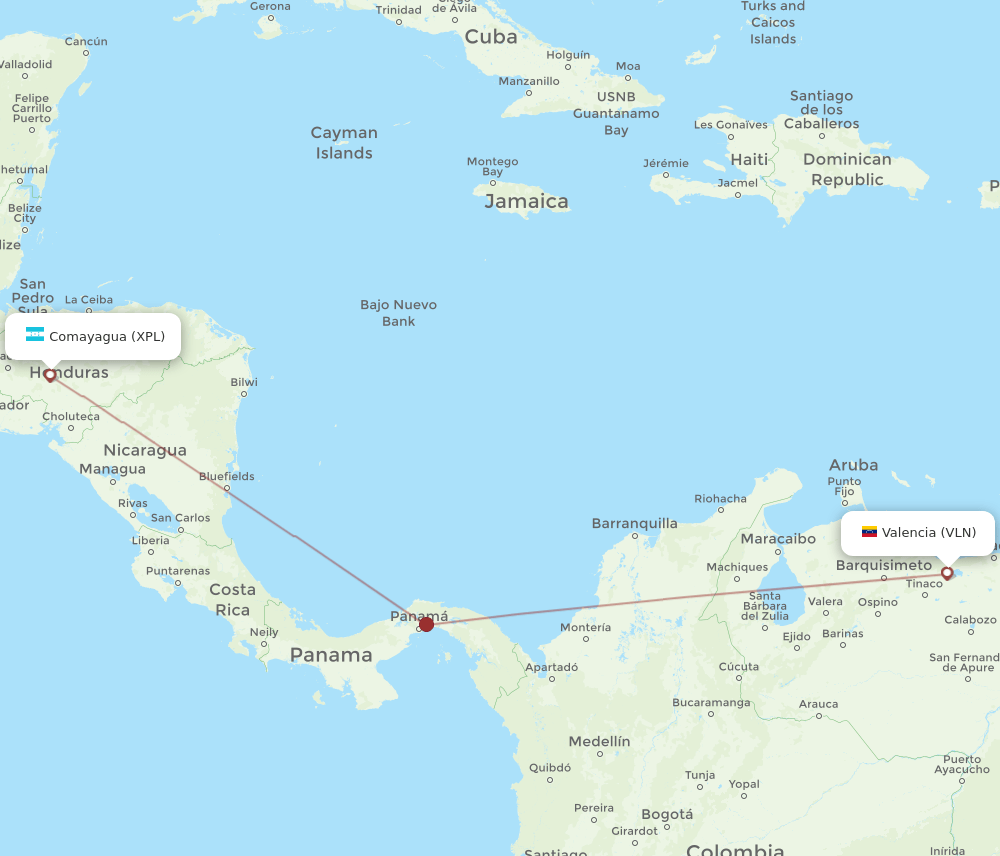 XPL-VLN flight routes