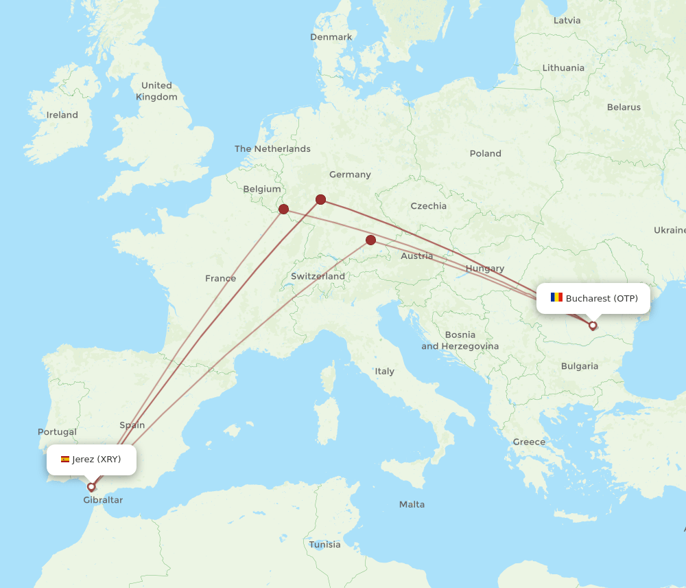 XRY-OTP flight routes