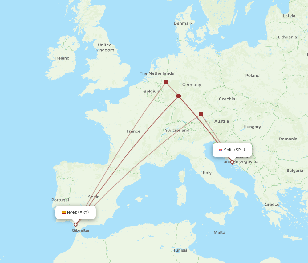 XRY-SPU flight routes