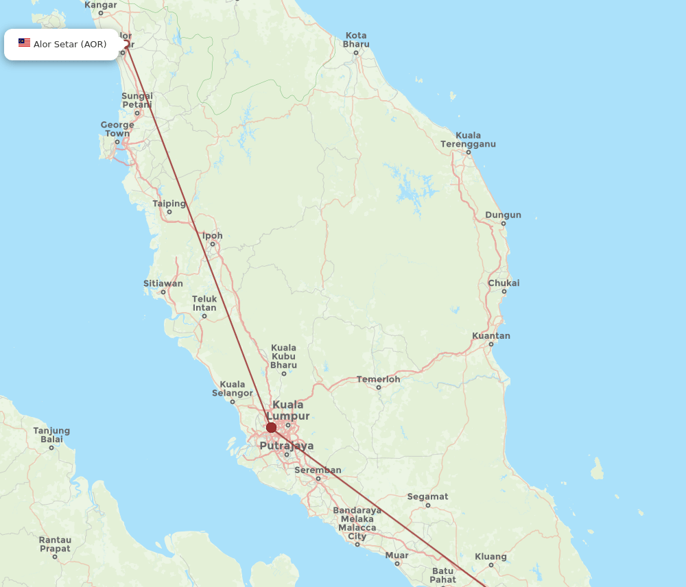 XSP-AOR flight routes
