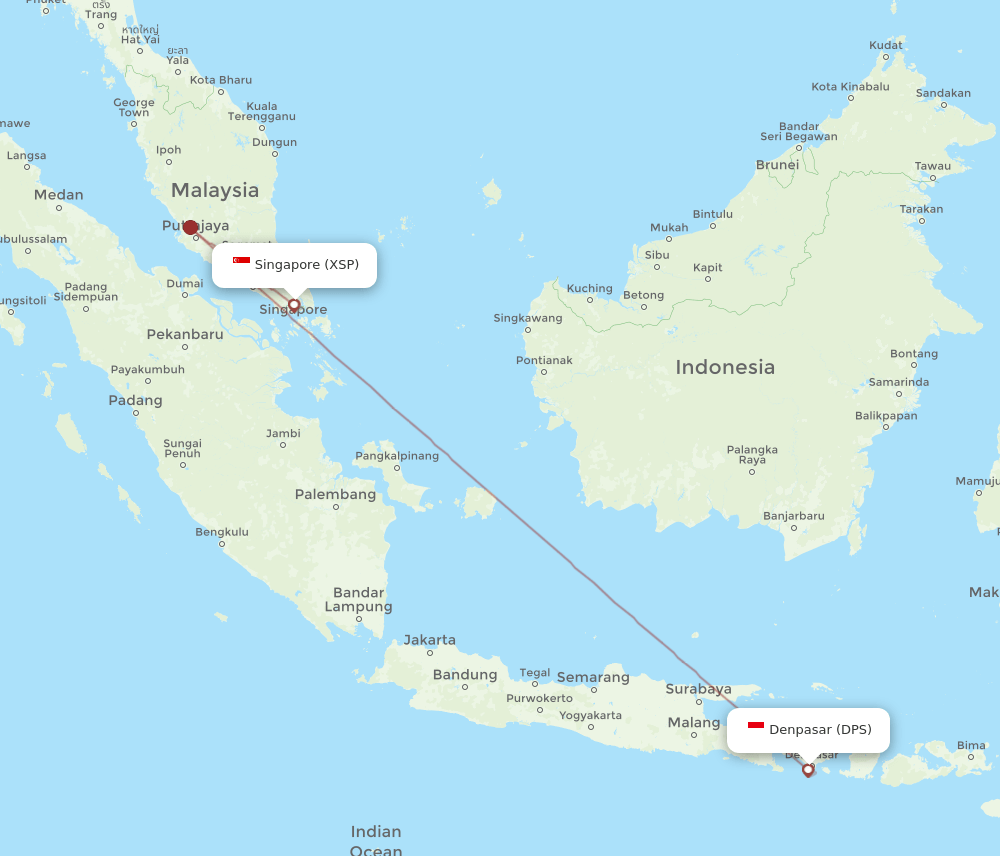 XSP to DPS flights and routes map