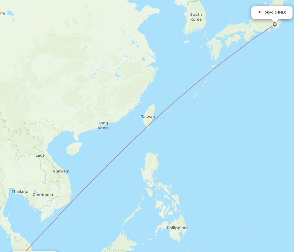 XSP-HND flight routes