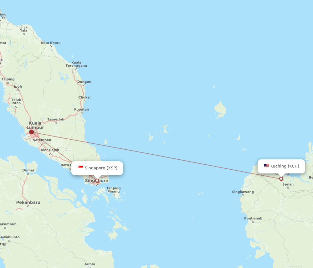 XSP-KCH flight routes