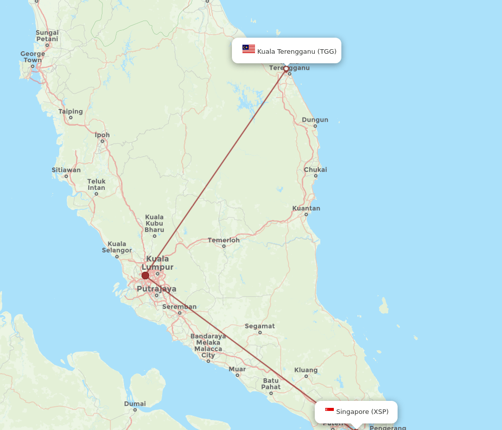 XSP-TGG flight routes