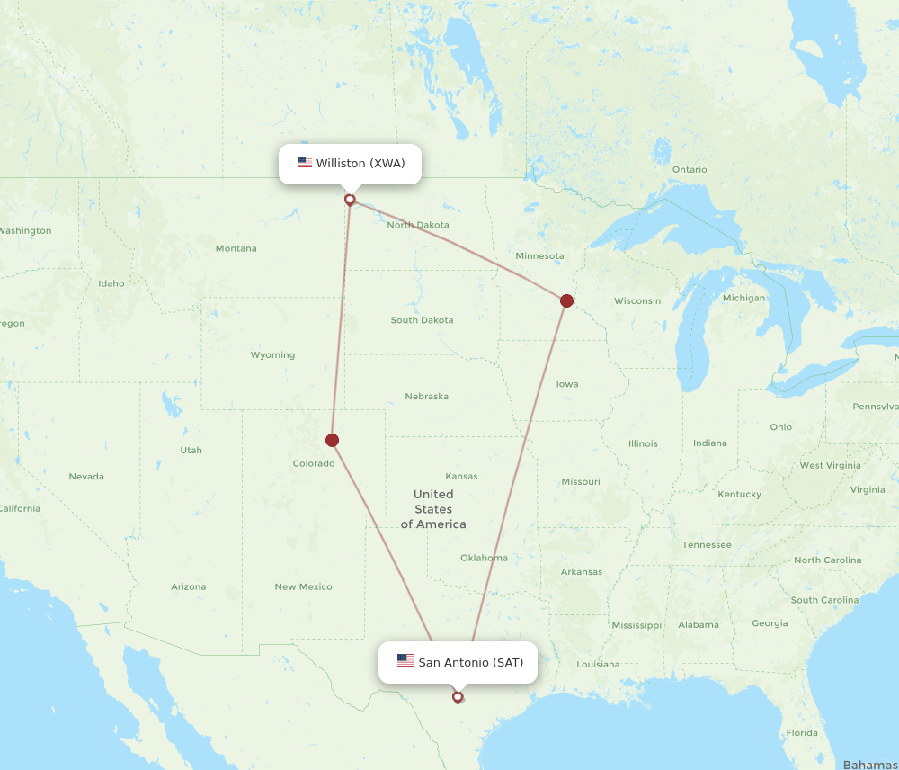 XWA-SAT flight routes