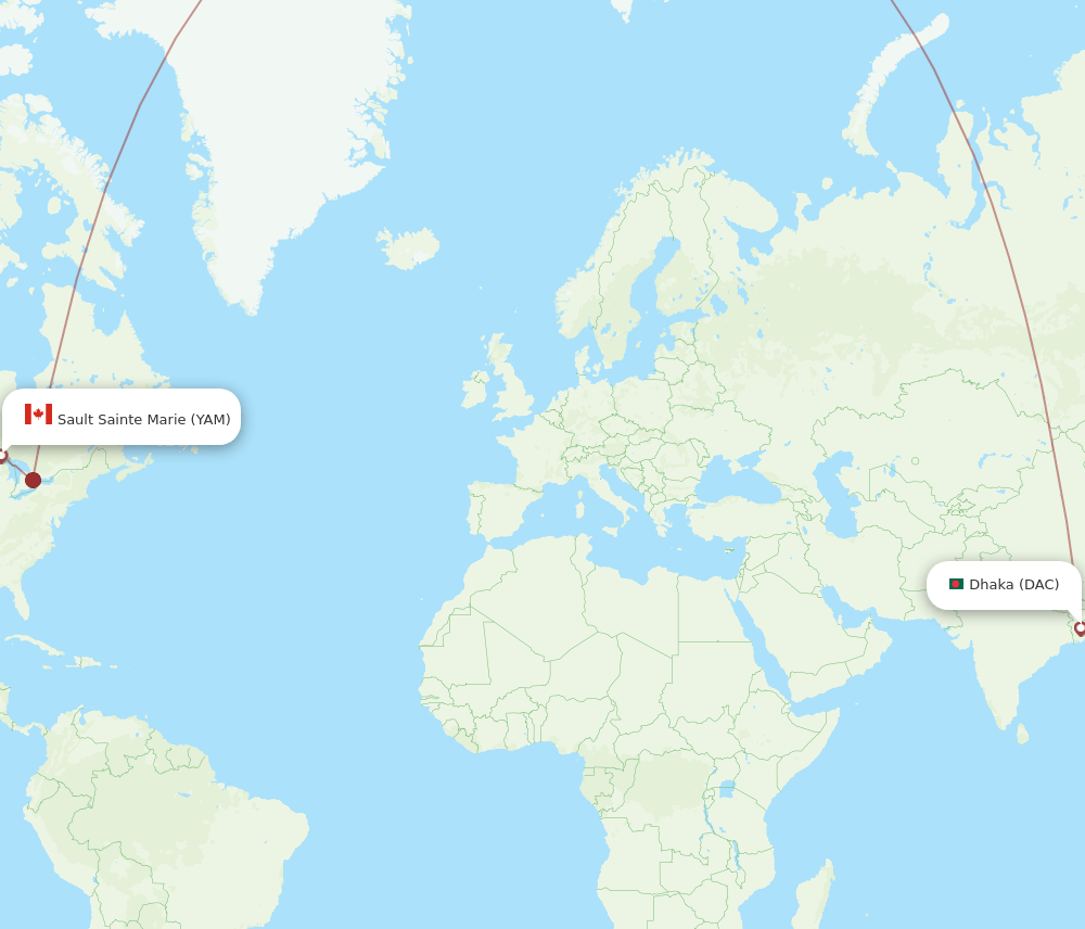 YAM-DAC flight routes