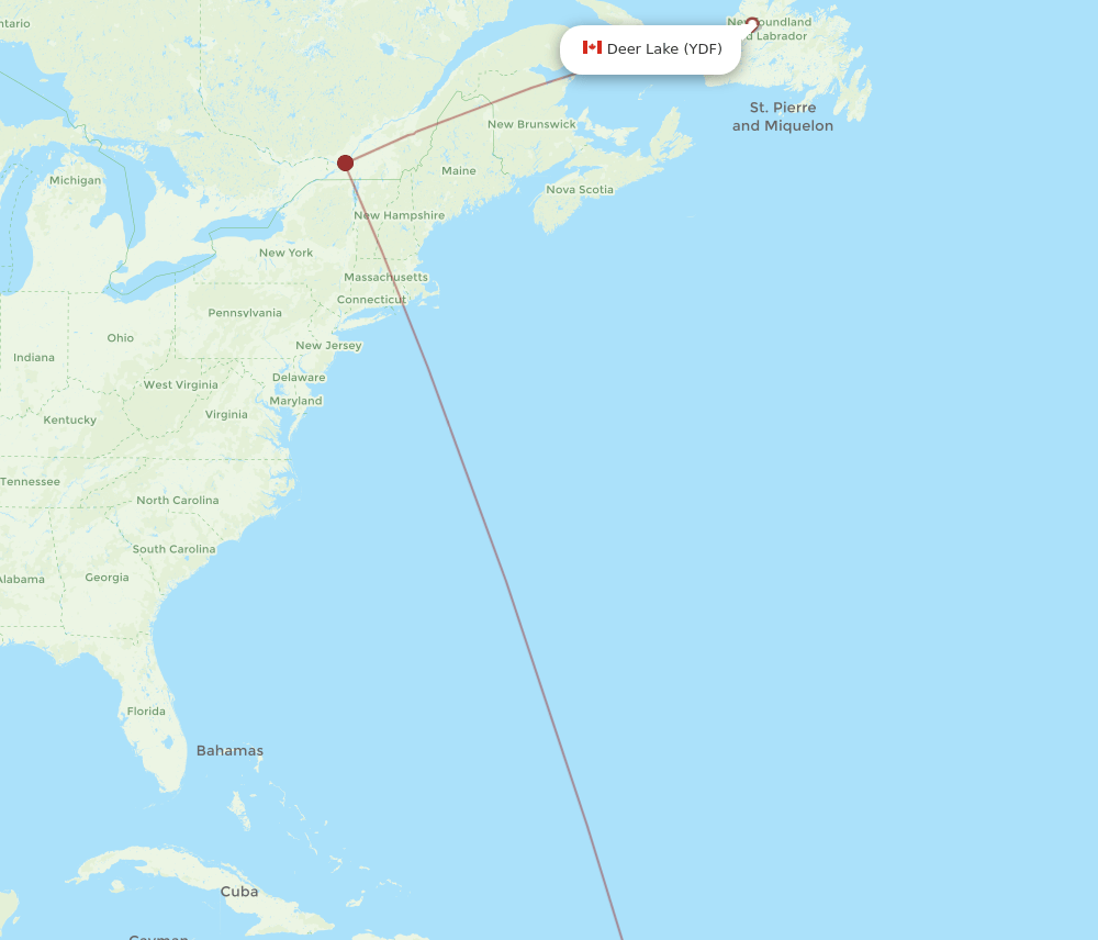 YDF-FDF flight routes