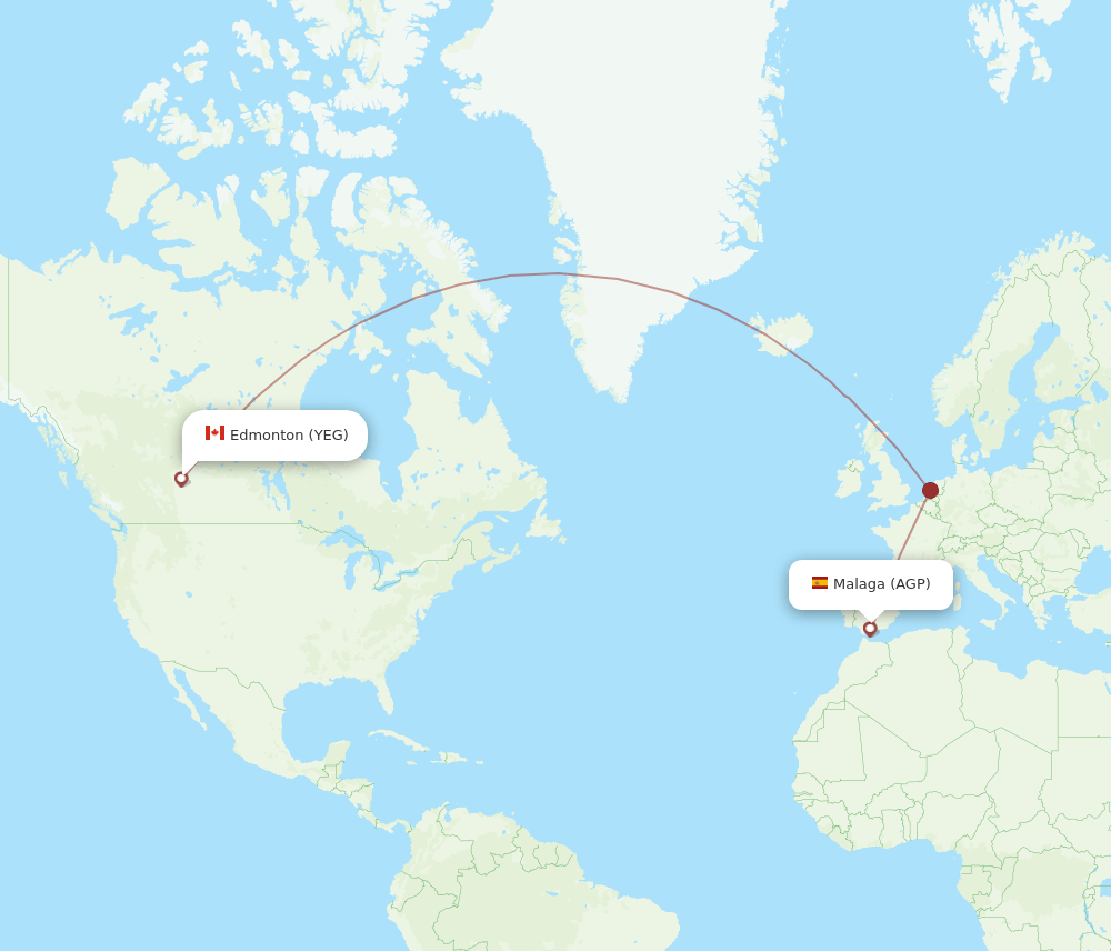 YEG-AGP flight routes