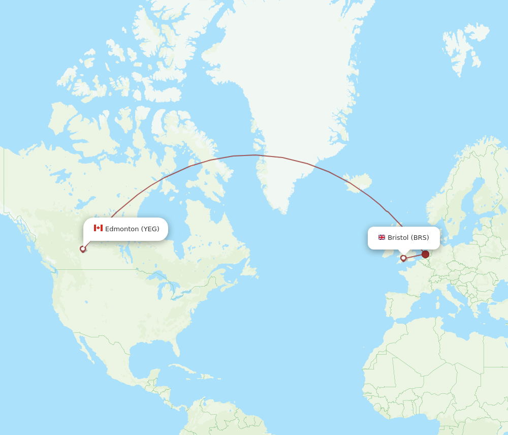 YEG-BRS flight routes