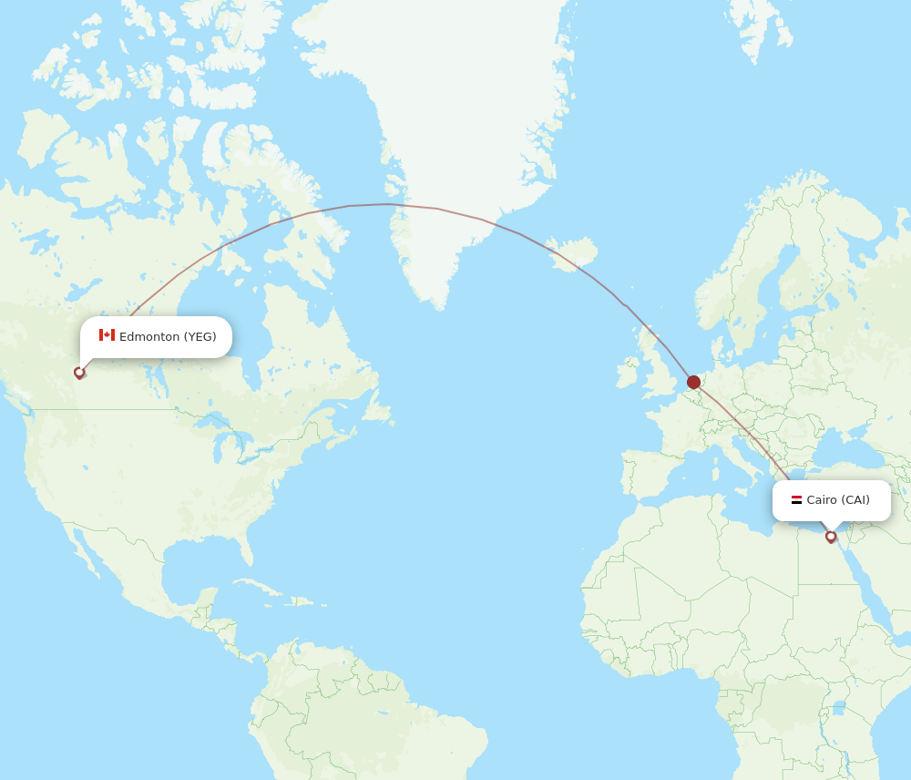 YEG-CAI flight routes
