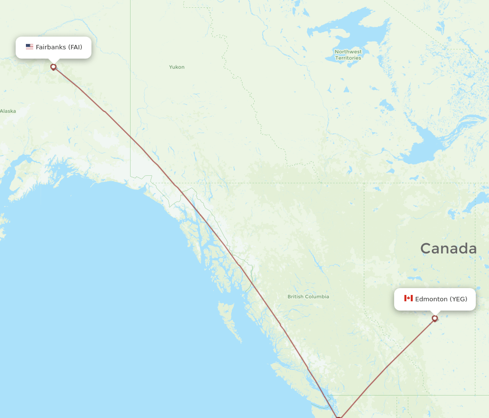 YEG-FAI flight routes