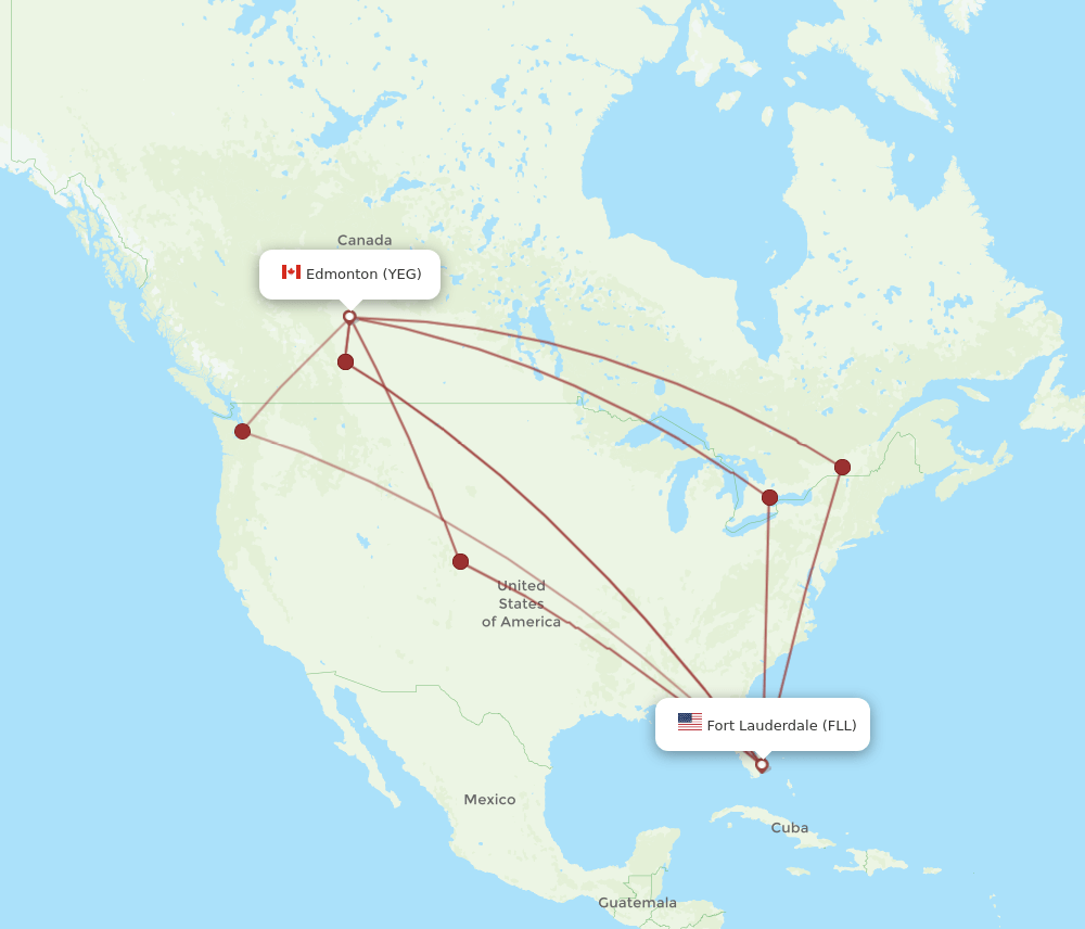 YEG-FLL flight routes