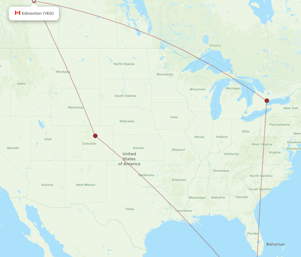 YEG-GCM flight routes