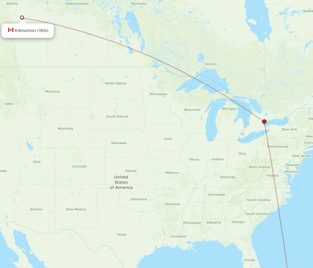 YEG-GGT flight routes