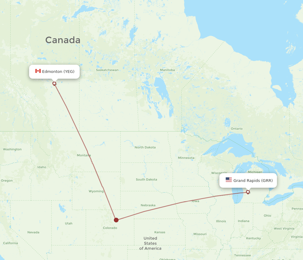 YEG-GRR flight routes