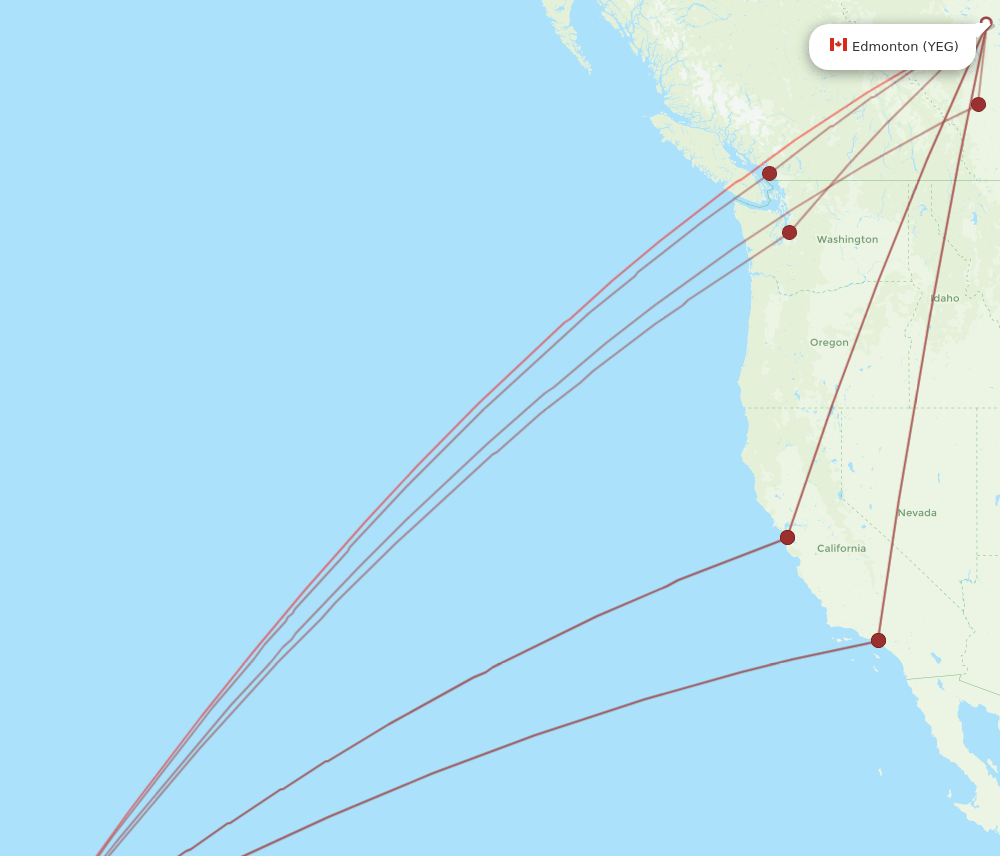 YEG-OGG flight routes
