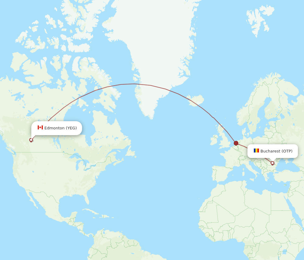 YEG-OTP flight routes