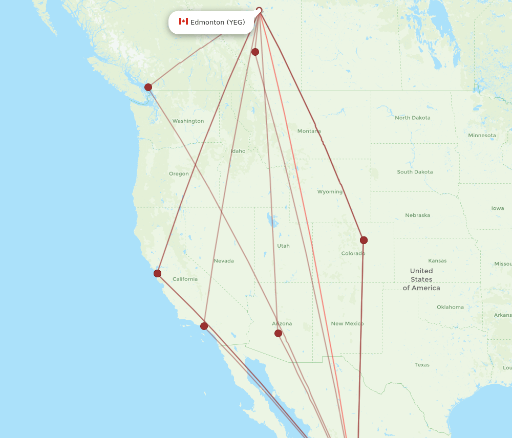 YEG-PVR flight routes