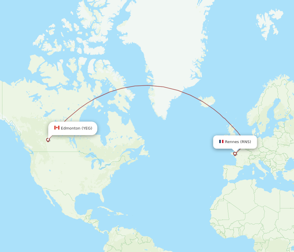 YEG-RNS flight routes