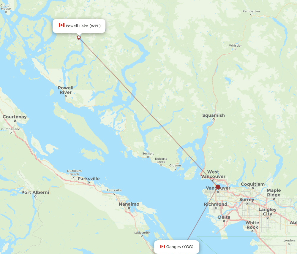 YGG-WPL flight routes