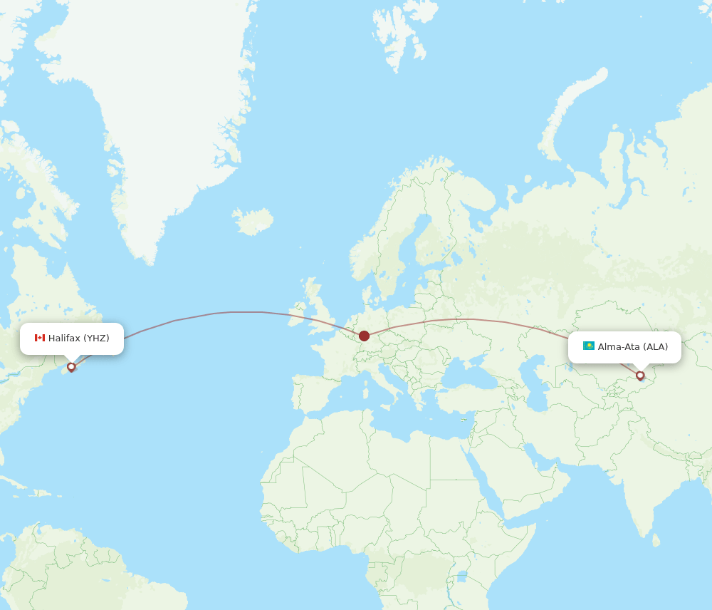 YHZ-ALA flight routes
