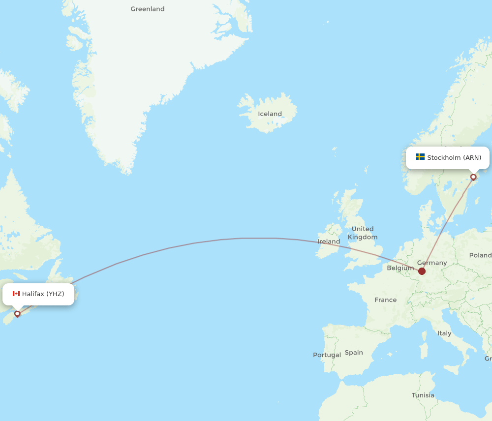 YHZ-ARN flight routes