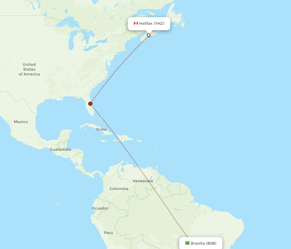 YHZ-BSB flight routes