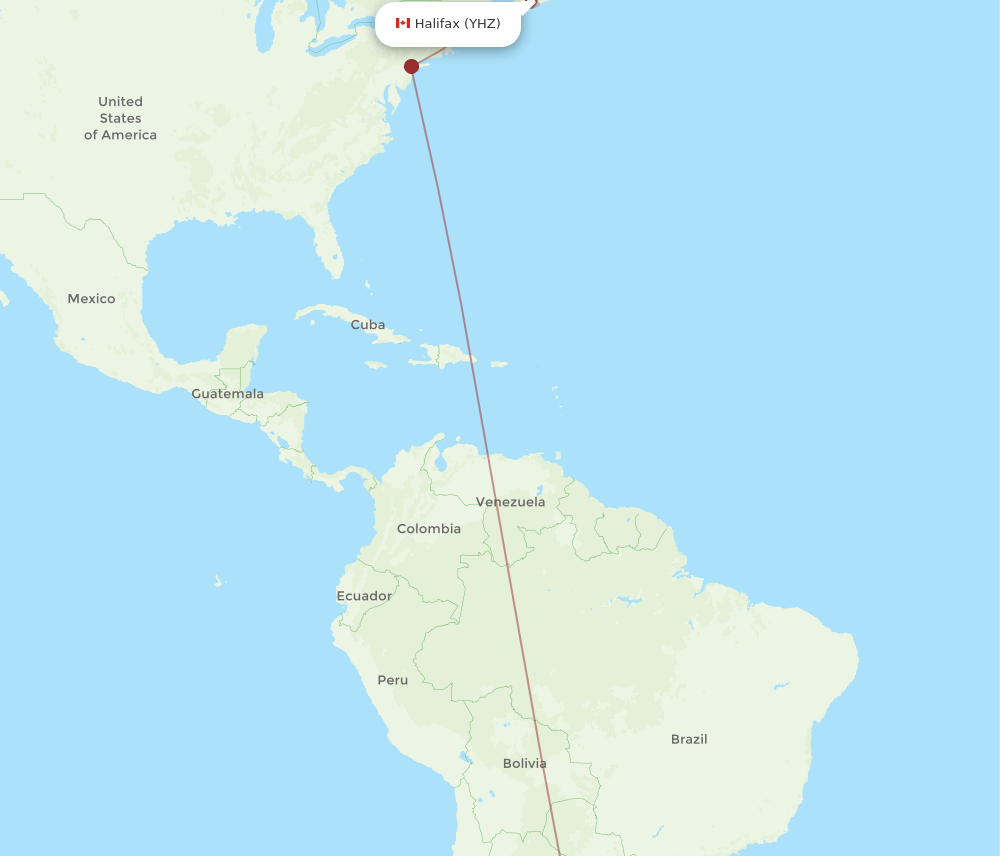 YHZ-EZE flight routes