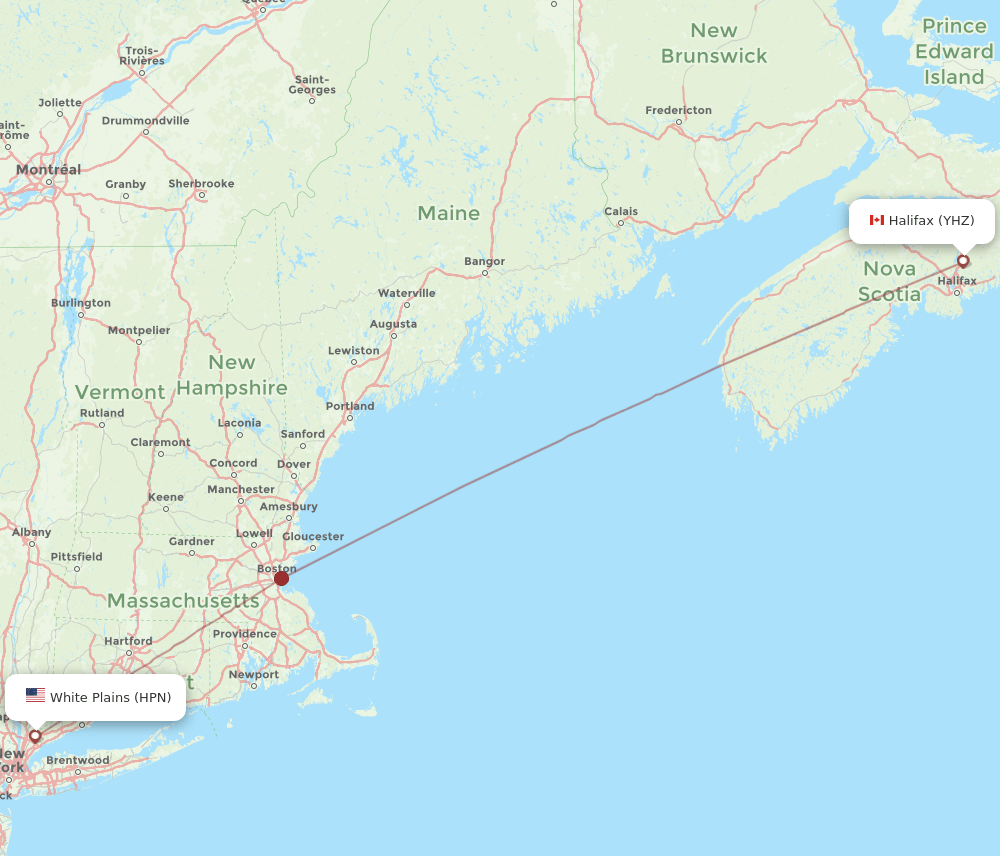 YHZ-HPN flight routes