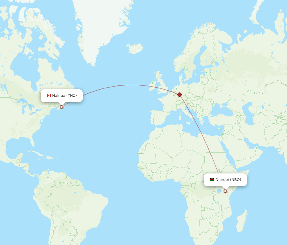 YHZ-NBO flight routes