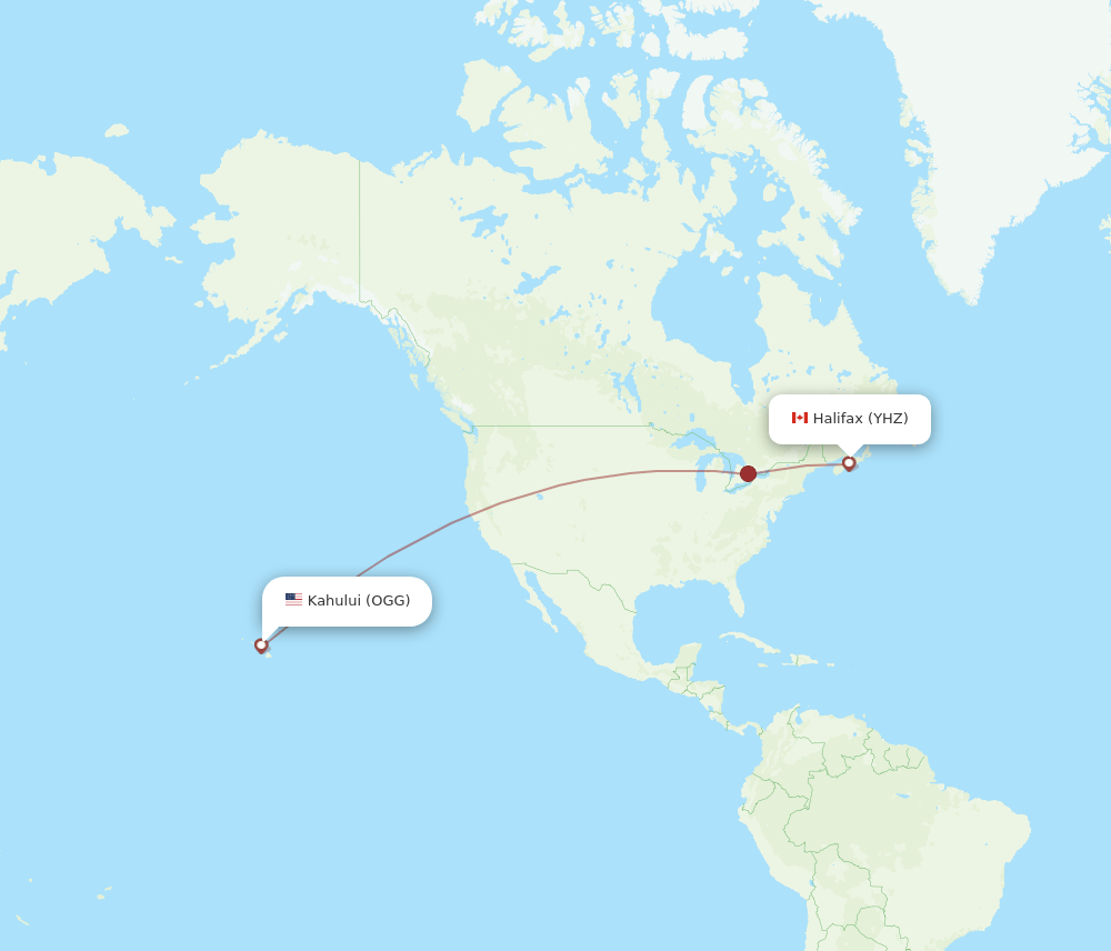 YHZ-OGG flight routes