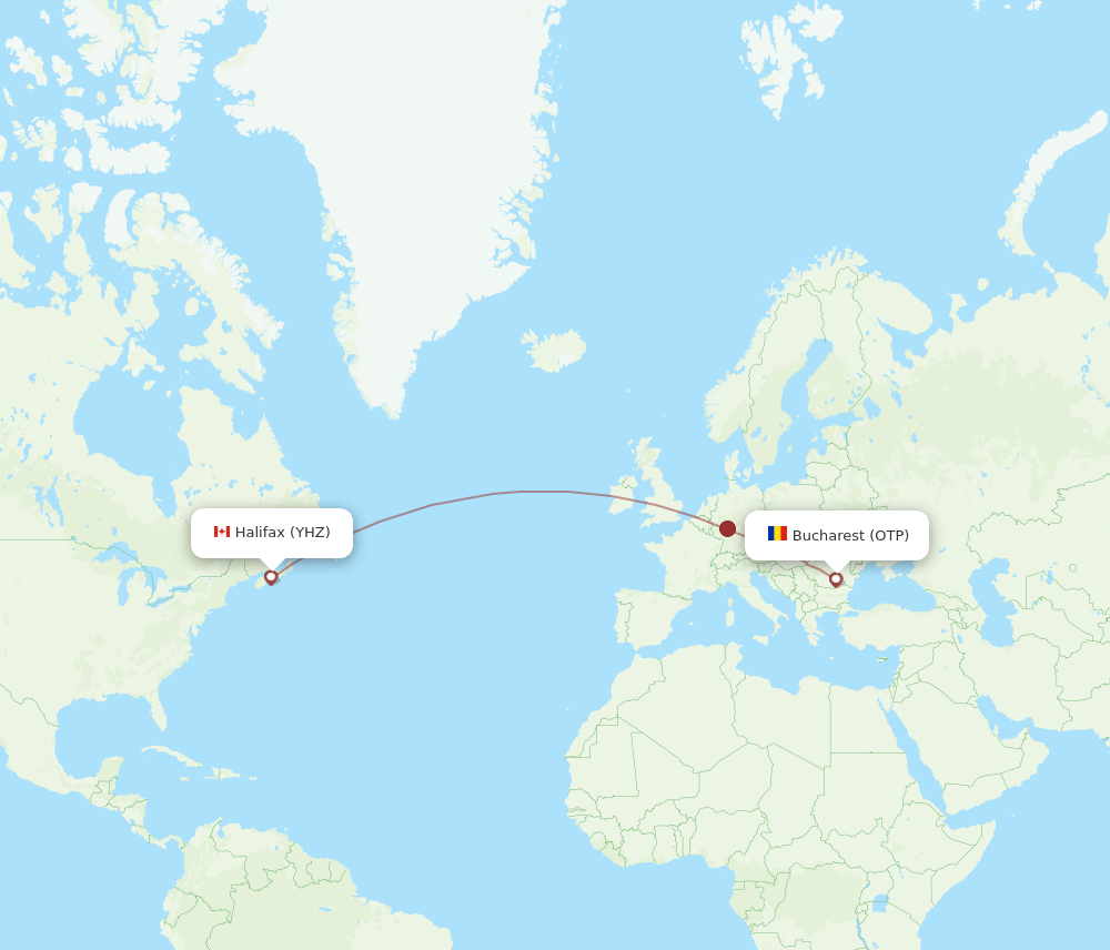 YHZ-OTP flight routes