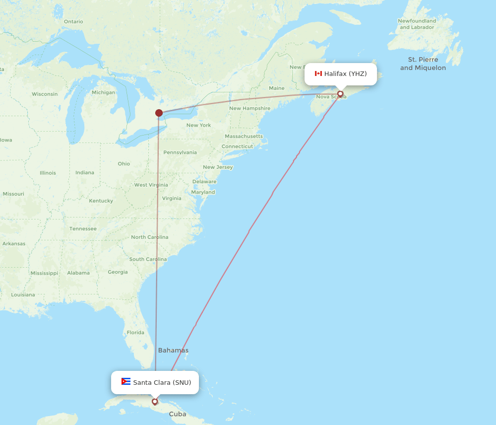 YHZ-SNU flight routes