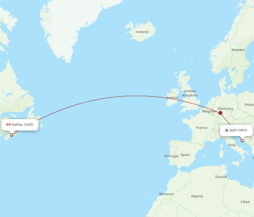 YHZ-SPU flight routes
