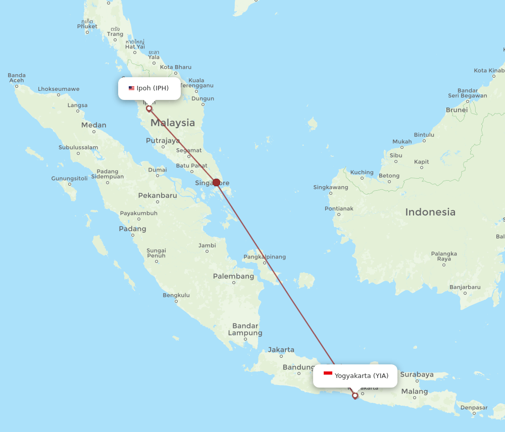 YIA-IPH flight routes