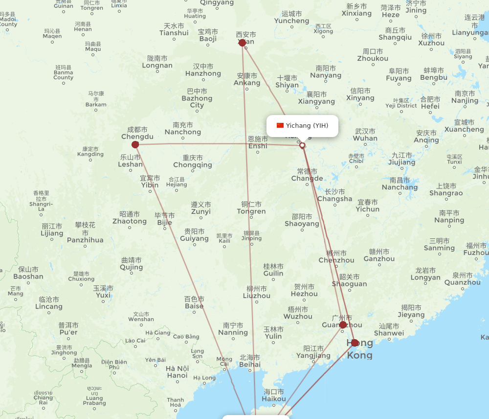 YIH-SYX flight routes