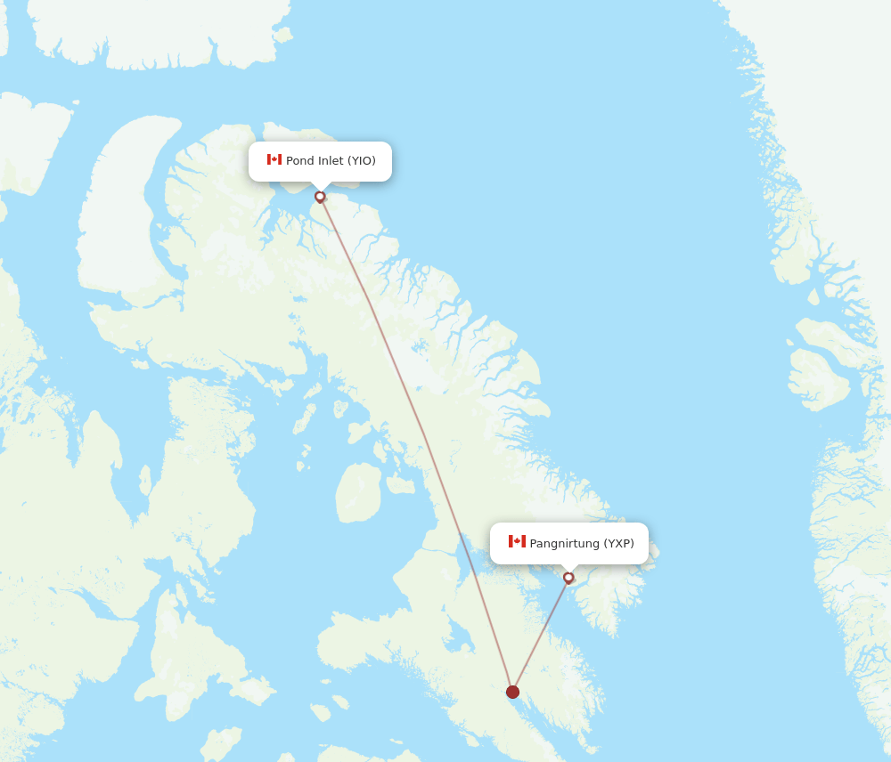 YIO-YXP flight routes