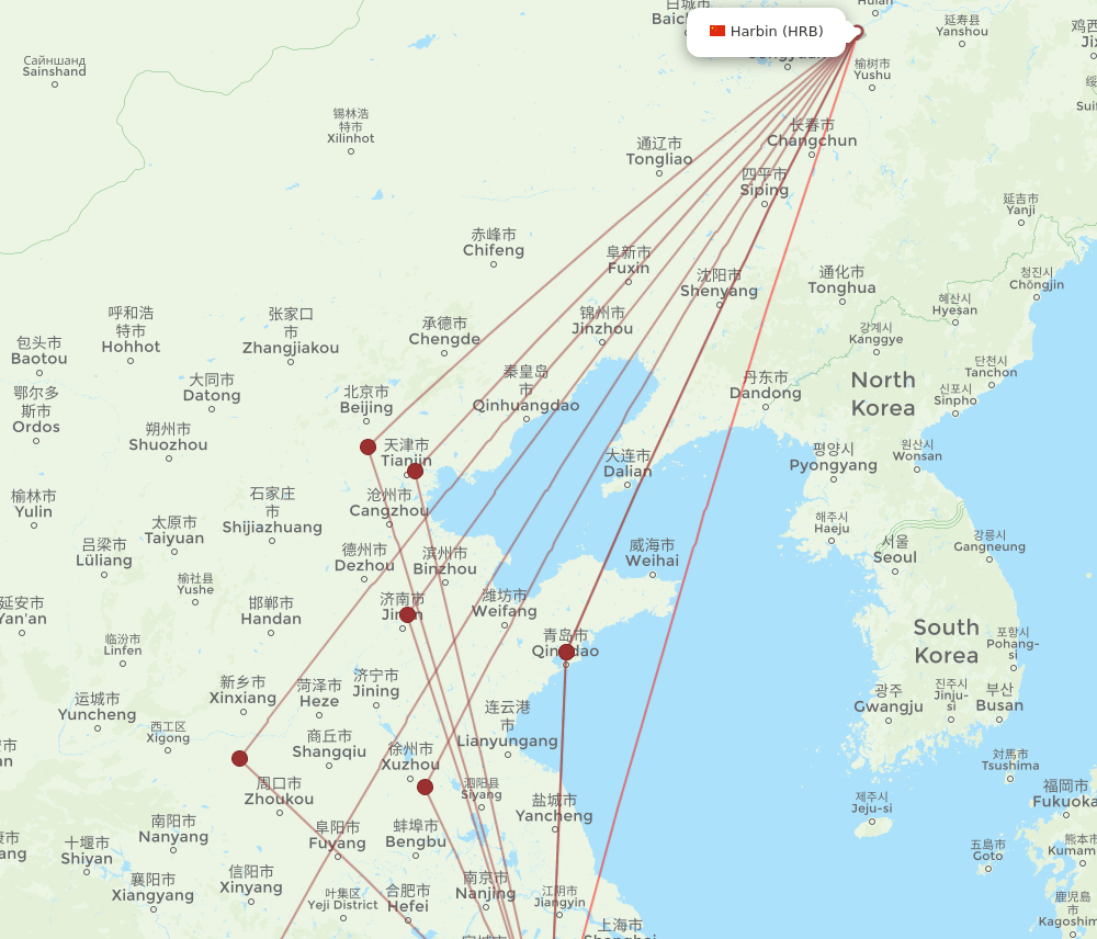 YIW-HRB flight routes