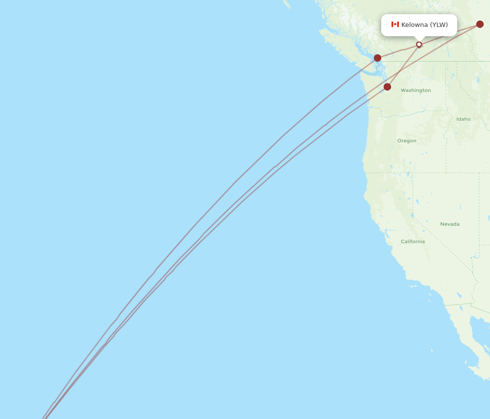 YLW-KOA flight routes