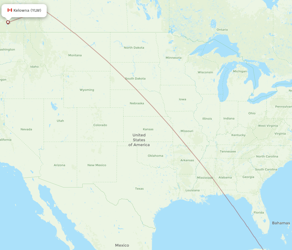 YLW-MBJ flight routes