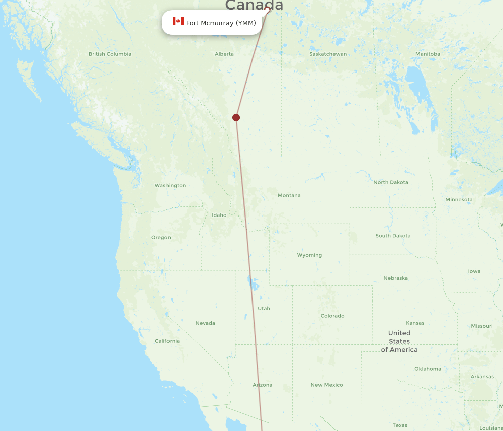 YMM-LTO flight routes