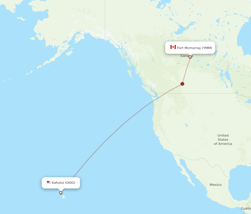 YMM-OGG flight routes